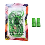 Elastische veters zonder strikken plat 7mm magnetische sluiting appelgroen in luxe verpakking