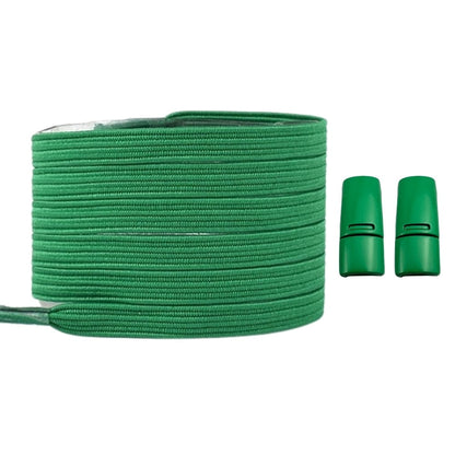 Productafbeelding van platte elastische veters van 7 mm met magneetsluiting in de kleur groen