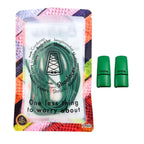 Elastische veters zonder strikken plat 7mm magnetische sluiting groen in luxe verpakking