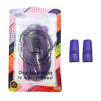 Elastische veters zonder strikken plat 7mm magnetische sluiting paars in luxe verpakking