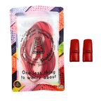 Elastische veters zonder strikken plat 7mm magnetische sluiting rood in luxe verpakking