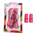 Elastische veters zonder strikken plat 7mm magnetische sluiting rozenrood in luxe verpakking