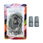 Elastische veters zonder strikken plat 8mm magnetische sluiting grijs in luxe verpakking