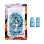 Elastische veters zonder strikken plat 8mm magnetische sluiting lichtblauw in luxe verpakking