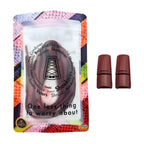 Elastische veters zonder strikken plat 8mm magnetische sluiting wijnrood in luxe verpakking