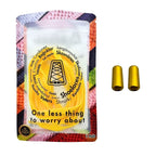 Elastische veters zonder strikken plat 8mm metalen draai capsule geel in luxe verpakking