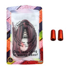 Elastische veters zonder strikken plat 8mm metalen draai capsule wijnrood in luxe verpakking