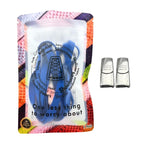 Elastische veters zonder strikken plat 9mm magnetische sluiting blauw in luxe verpakking