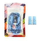 Elastische veters zonder strikken plat 9mm magnetische sluiting hemelsblauw in luxe verpakking