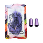 Elastische veters zonder strikken plat 9mm metalen draai capsule paars in luxe verpakking