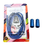 Elastische veters zonder strikken reflecterend 3mm capsule sluiting blauw in luxe verpakking