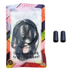 Elastische veters zonder strikken reflecterend 7mm capsule sluiting marineblauw in luxe verpakking