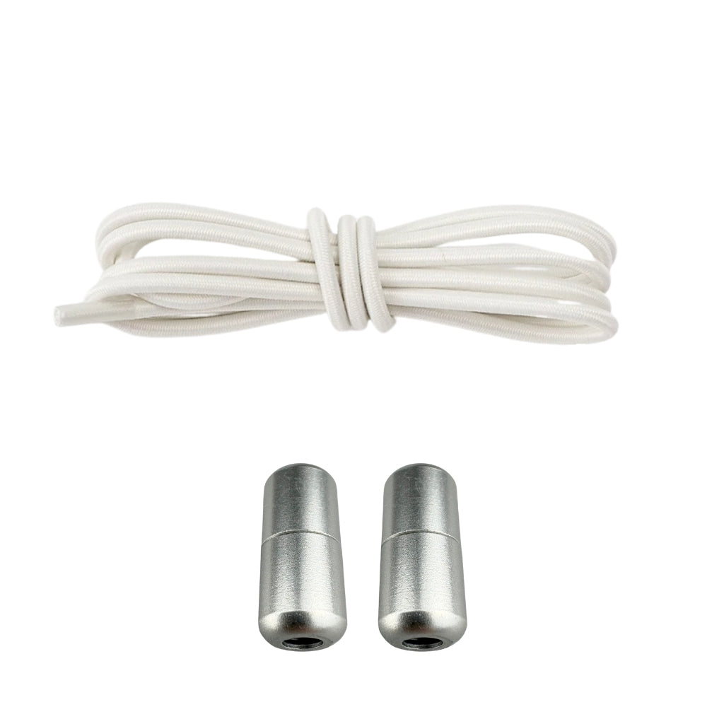 Productafbeelding van ronde elastische veters van 3 mm met capsule sluiting in de kleur beige