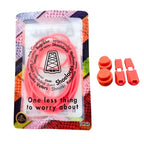 Elastische veters zonder strikken rond 3mm lock sluiting fluorescerend rood in luxe verpakking