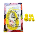 Elastische veters zonder strikken rond 3mm lock sluiting geel in luxe verpakking