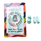 Elastische veters zonder strikken rond 3mm lock sluiting lichtgroen in luxe verpakking