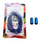 Elastische veters zonder strikken rond 5mm capsule sluiting blauw in luxe verpakking