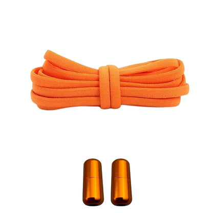 Productafbeelding van ronde elastische veters van 5 mm met capsule sluiting in de kleur oranje