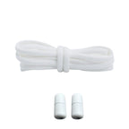 Productafbeelding van ronde elastische veters van 5 mm met capsule sluiting in de kleur wit