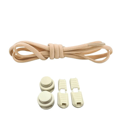 Productafbeelding van ronde elastische veters van 5 mm met lock sluiting in de kleur khaki
