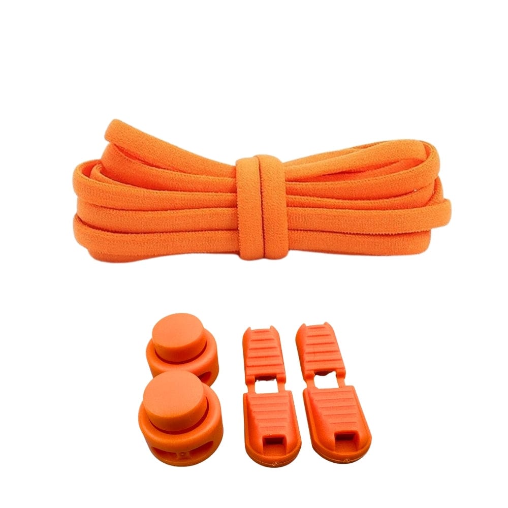 Productafbeelding van ronde elastische veters van 5 mm met lock sluiting in de kleur oranje