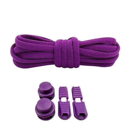 Productafbeelding van ronde elastische veters van 5 mm met lock sluiting in de kleur paars