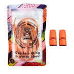 Elastische veters zonder strikken tie-dye 9mm magnetische sluiting oranje in luxe verpakking