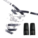 Productafbeelding van tie-dye elastische veters met magneetsluiting in de kleur zwart-wit