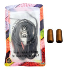 Elastische veters zonder strikken vintage 8mm capsule sluiting donkerbruin in luxe verpakking