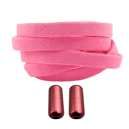 Productafbeelding van vintage elastische veters van 8 mm met capsule sluiting in de kleur fuchsia