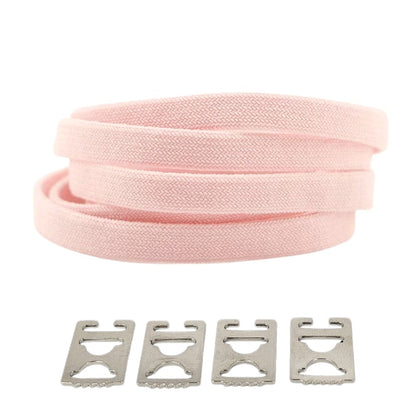 Productafbeelding van vintage elastische veters van 8 mm met clipjes in de kleur roze