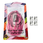 Elastische veters zonder strikken vintage 8mm onzichtbare clipjes fuchsia in luxe verpakking