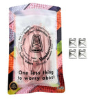 Elastische veters zonder strikken vintage 8mm onzichtbare clipjes roze in luxe verpakking