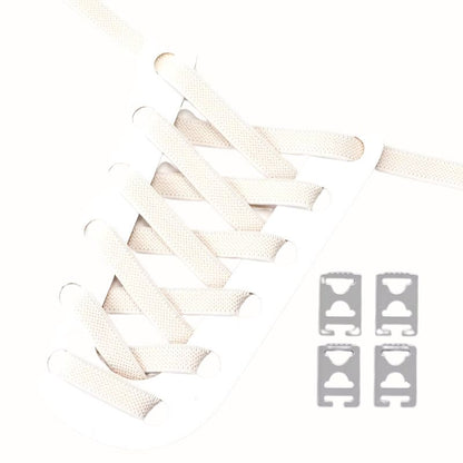 Elastic No-Tie Shoelaces - 9mm Flat Wide