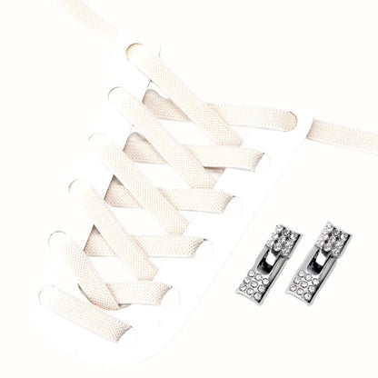 Elastic No-Tie Shoelaces - 9mm Flat Wide
