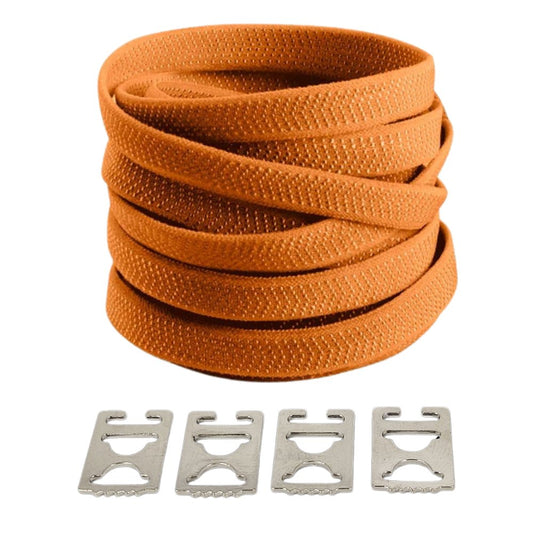Bruine elastische veters met onzichtbare clip, tijdloos en praktisch met dagelijks comfort