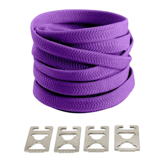 Paarse elastische veters met onzichtbare clip, kleurrijk en uniek met extra comfort